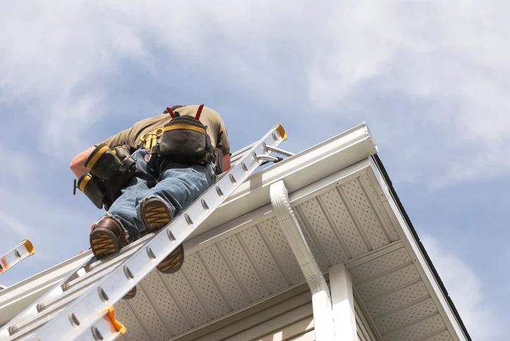 Gutters getting cleaned out